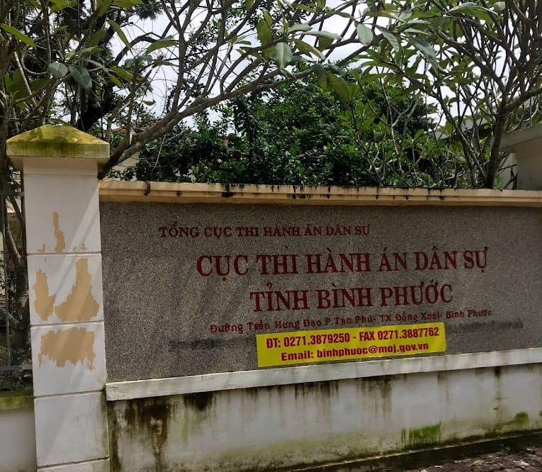 chi cục thi hành án dân sự thành phố Đồng Xoài