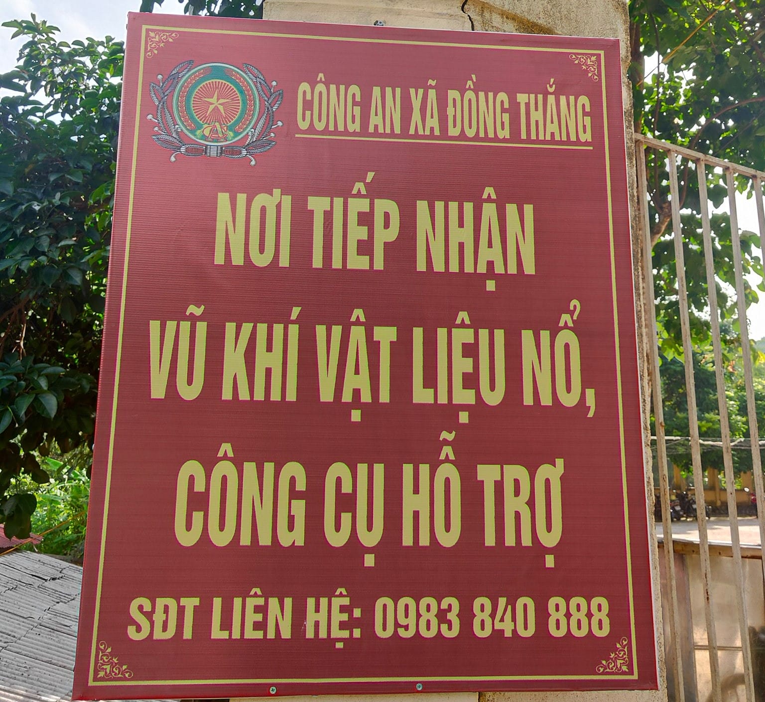 tổng đài công an xã Đồng Thắng